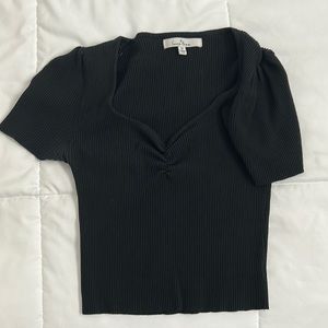 black crop top shirt cute and easy to style!